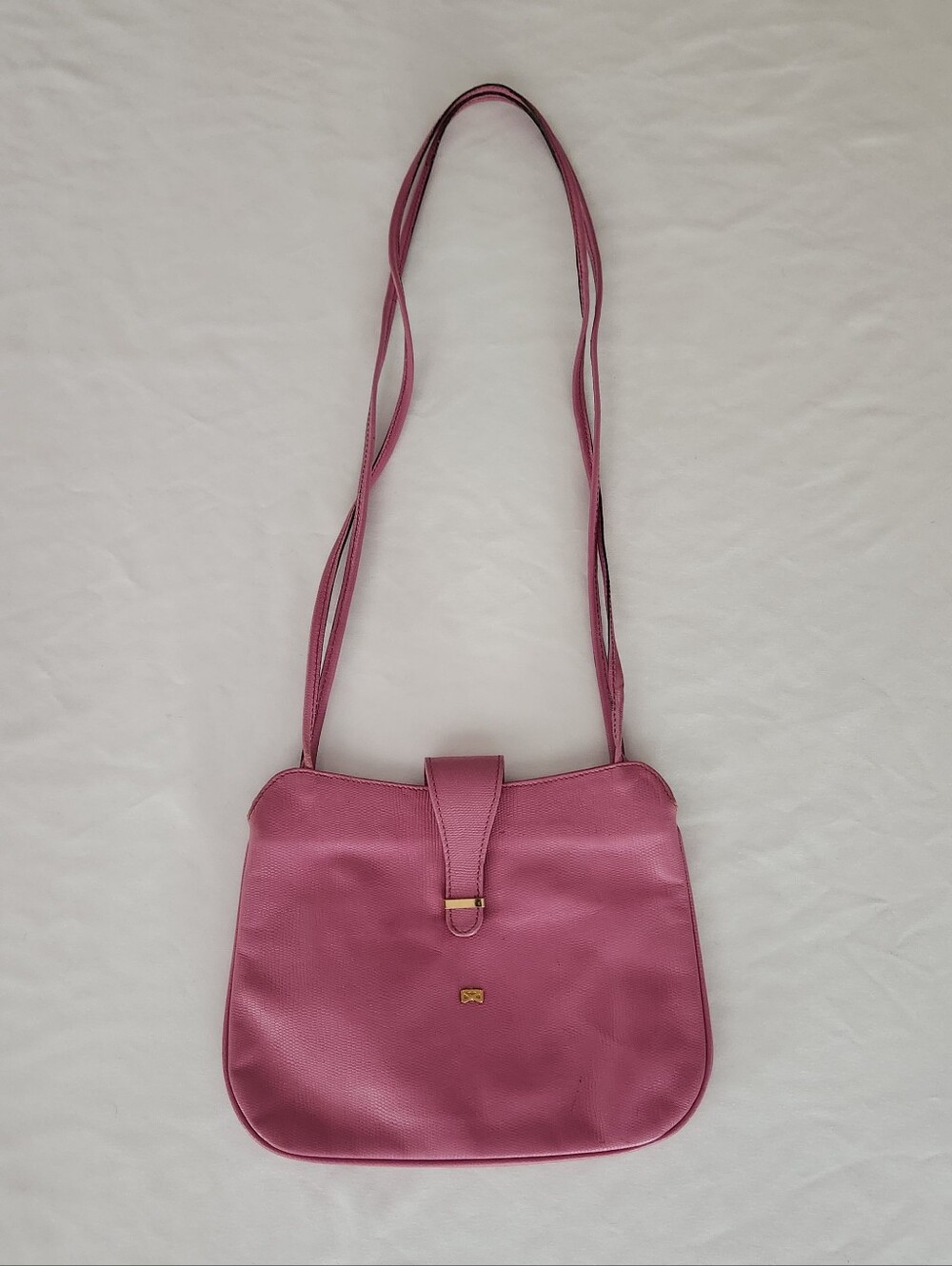 Raphael Vintage Pink Textured Leather Shoulder Bag